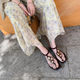 Bohemian wind ~! Spring and summer 2025 retro ethnic style exotic toe sandals women's flower high heel sandals