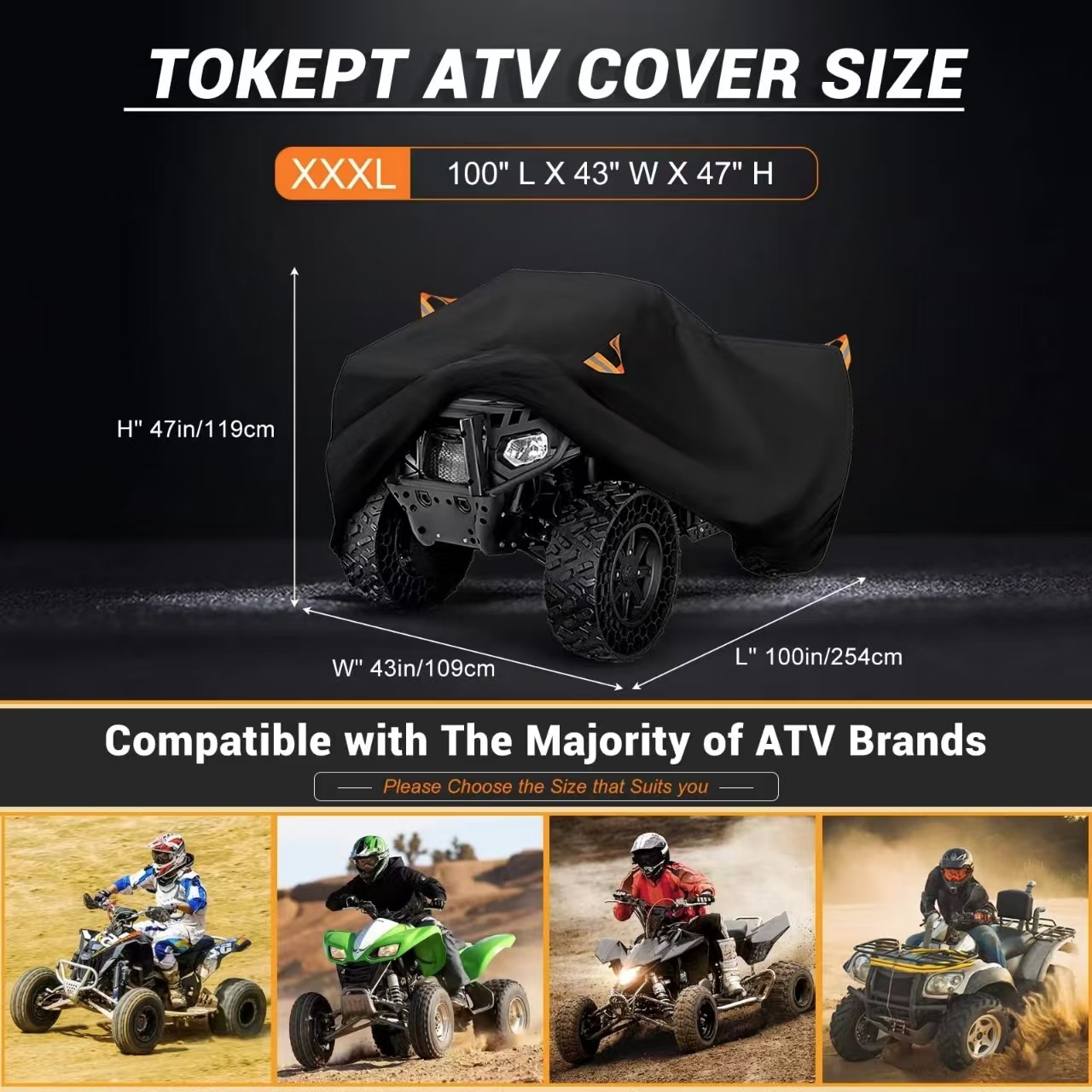 Cross-border Waterproof Beach Car Cover ATV Cover ATV Car Cover ATV Car Cover Dust Cover