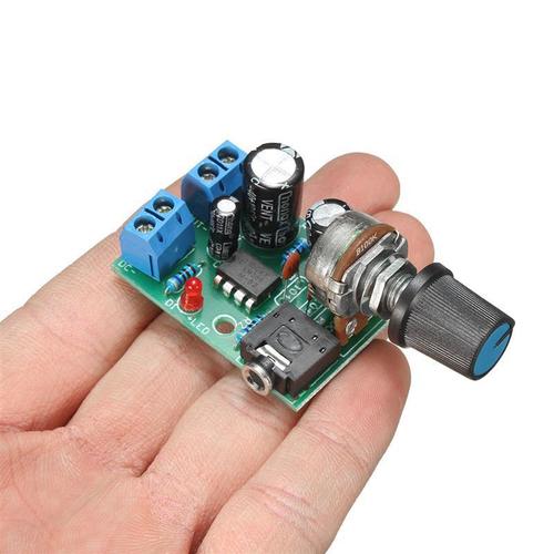 YX1667 LM386 Audio Amplifier Board, Drives 0.5W-10W Speakers, DC 3-12V