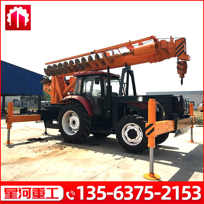 四驱越野吊车轮胎式拖拉机越野拖拉机吊车8吨水田地吊车立杆机