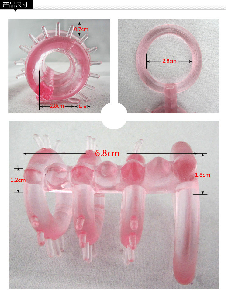 Crocodile Keel Vibrating Delay Ring Sleeve, TPE Male Masturbator, Pink — detail image 8