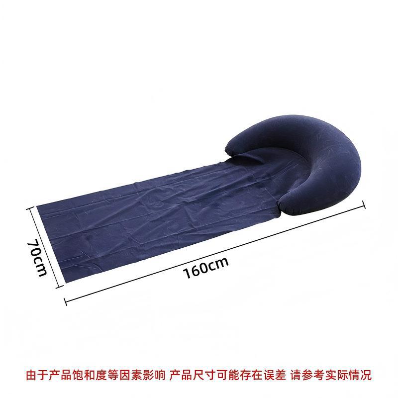 PVC flocked triangular cushion, inflatable lumbar support pillow, outdoor balcony leisure travel beach mat
