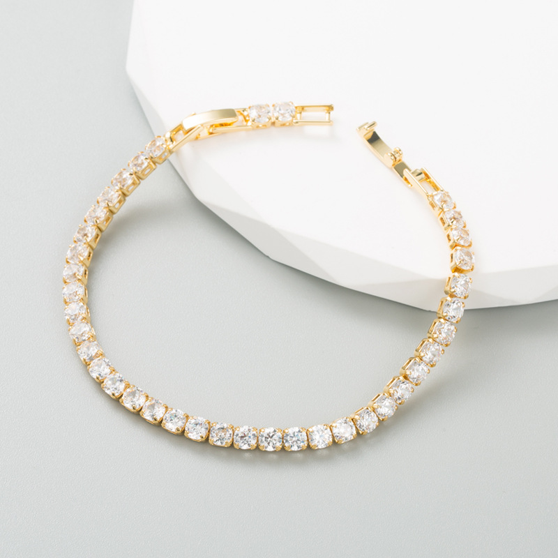 Fashion Square Titanium Steel Bracelets Inlay Rhinestones Stainless Steel Bracelets