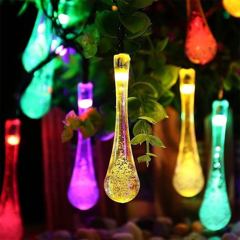 LED太阳能灯串气泡球户外防水串灯庭院装饰彩灯草坪花园节日灯|undefined