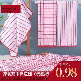 ✅ Cross-Border Yarn-Dyed Plaid Stripesd Napkins, Tea Towels, Napkins Dishcloths and Tea Towels