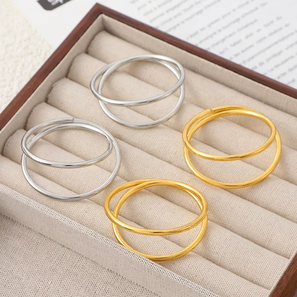 Simple Light Luxury Style Napkin Ring Cross-border Alloy Electroplated Napkin Ring High-end Hotel Desktop Napkin Ring Ornaments