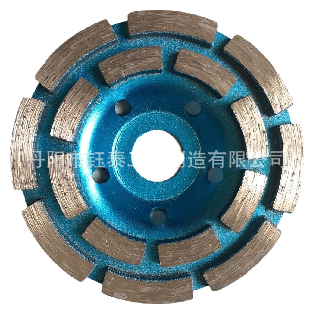 厂家供应100双排金刚石磨轮磨盘大理石石材陶瓷打磨片烧结工艺