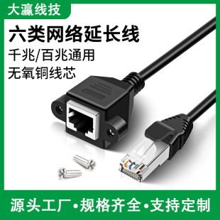 Pure Copper Rj45 Network Cable Extension Cable with Ear Screw Hole Cabinet Fixed Category 5 and 6 Rj45 Network Cable Extension Cable