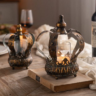 American Retro Old Iron Candlestick Ornaments B&B Hotel Cafe Restaurant Store Check-In Photo Props
