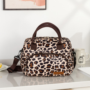 Large Capacity Fruit Cake Oxford Cloth Printed Crossbody Lunch Bag American Style Modern Simple Portable Mommy Ice Bag