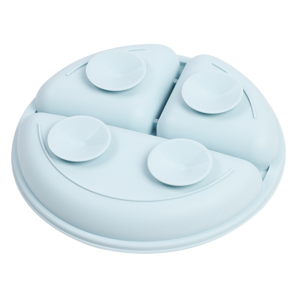 Set de vajilla de silicona con ventosa para bebé — plato dividido y tazón de grado alimenticio, resistente y seguro