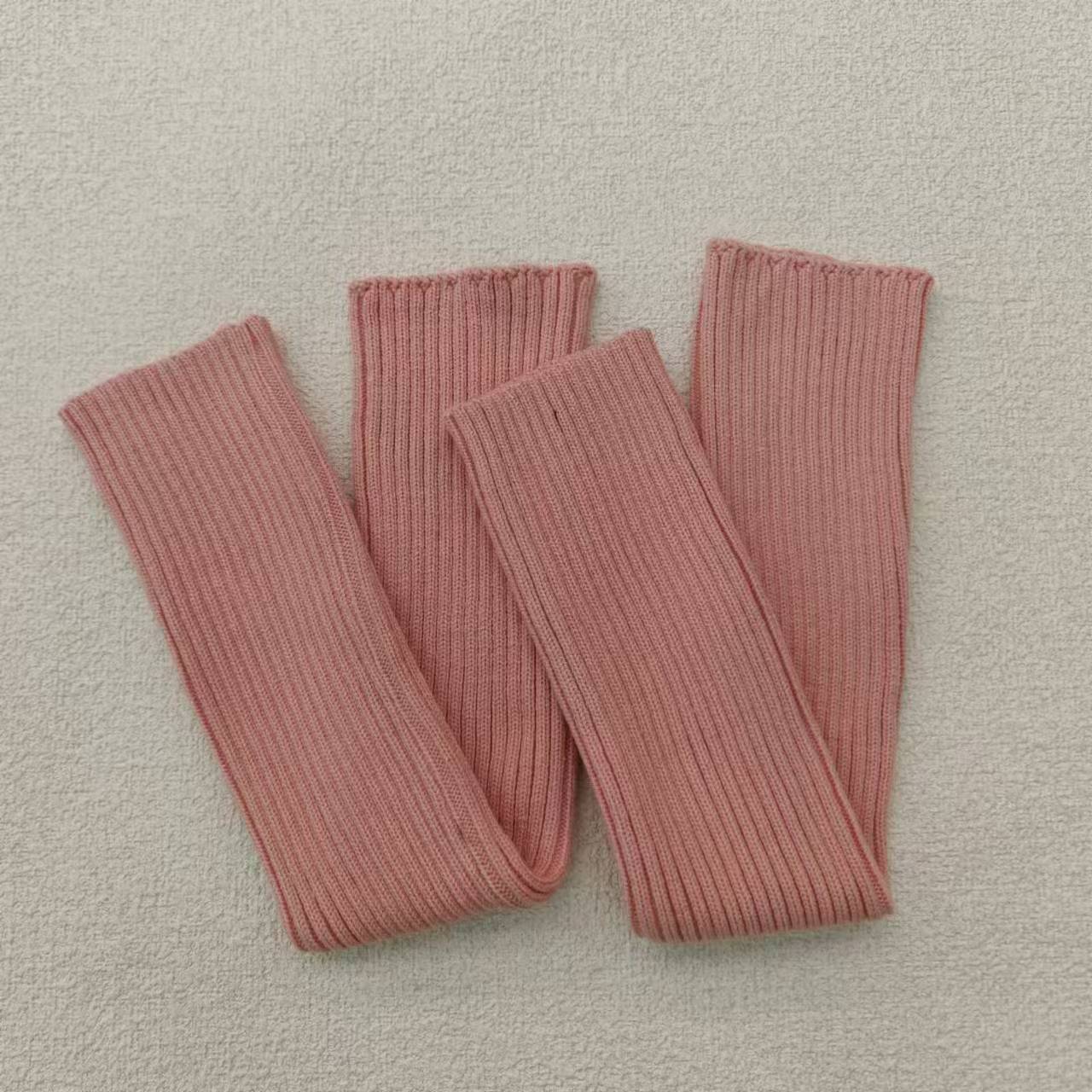 Mangas montadas al sol de imitación, medias mangas de lana de punto cálido, guantes de brazo de protección contra el frío de pantalla sin dedos elásticos de otoño e invierno para mujer