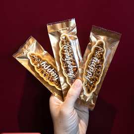 透明金色英文糯米船饼包装袋雪花酥烘焙焦糖杏仁船机封口打包袋子