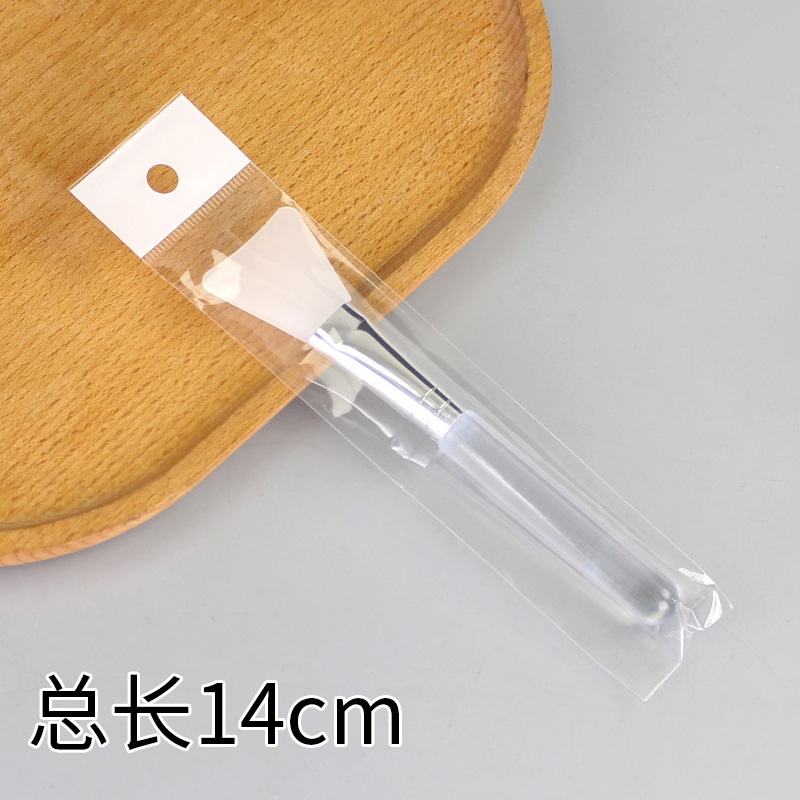 Transparent solid handle shovel-shaped soft rubber brush: Long version