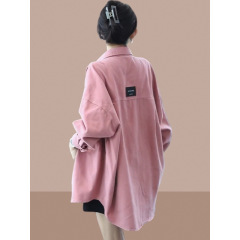 休闲宽松慵懒风大版衬衫女春秋百搭上衣开衫韩版时尚洋气衬衣外套