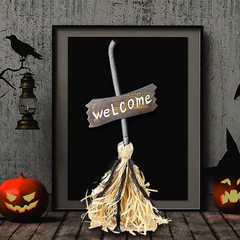 ハロウィン魔法のほうき魔女発光音クロスボーダーホットバースペリオール装飾品電動ほうき