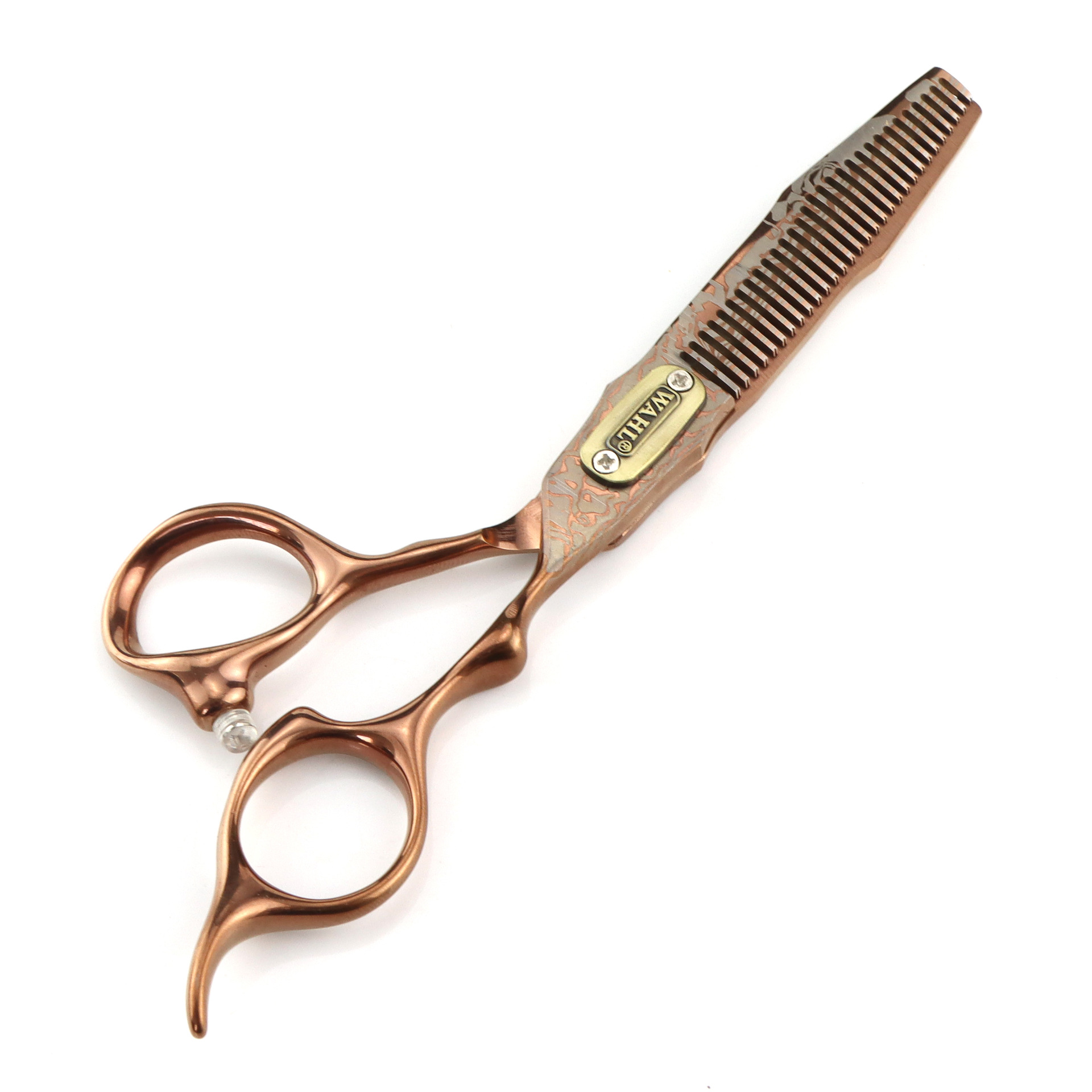 Ciseaux de coiffure professionnels damas bronze double épée_voghion.com