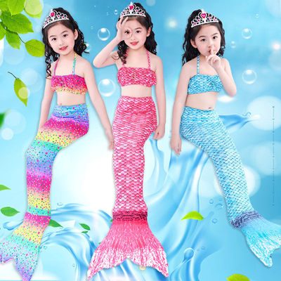 mermaid tail princess skirt children pupil mermaid Swimming suit girl mermaid clothes suit