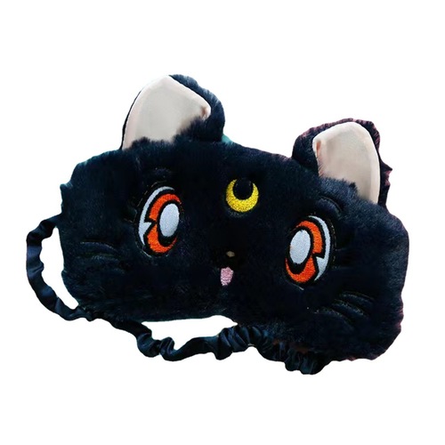 Sailor Moon cartoon cat light-blocking eye mask sleep breathable plush ice compress hot compress breathable dual-use eye mask