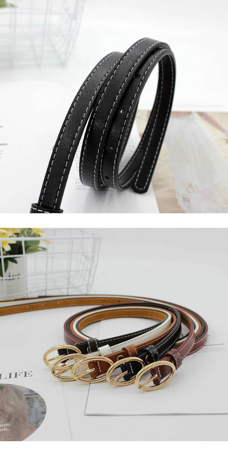 Women's Thin Belt Retro Style Pu Leather Waist Girdle For Women_voghion.com