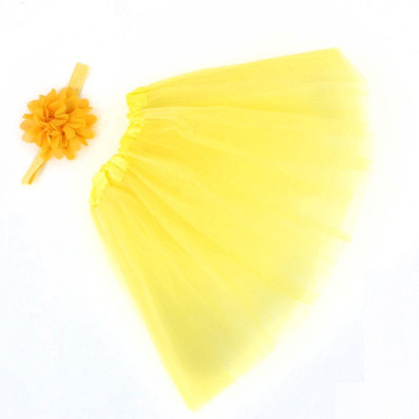 Nuevos niños gasa flor bebé traje bebé fotografía gasa falda pettiskirt niños Tutu falda pelo banda traje