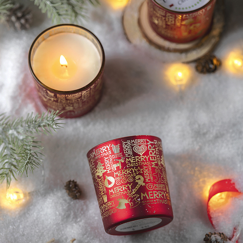 Navidad decoración de flores y frutas set de vela de perfume de Navidad regalos excelentes fragrancias de armario