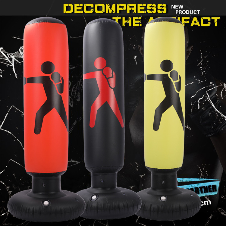 Cross-border inflatable sandbag punching column home fitness standing sandbag wobble doll adult venting venting toy