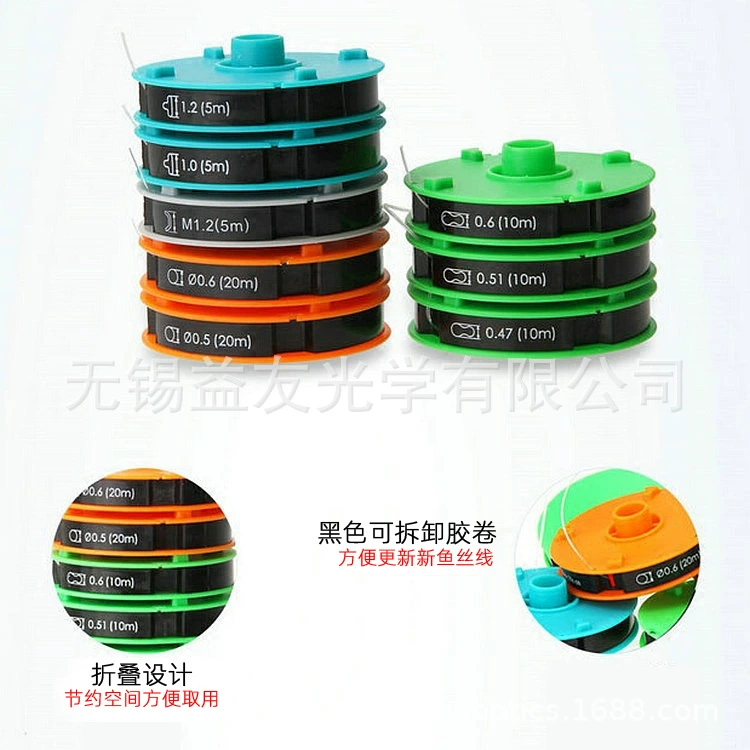 Расходные материалы для очков 8 рулонов 3T Прозрачные эластичные очки Рыбная проволока Линия Полурамка Очки Проволочная линия Полная рамка Pad Проволочная линия