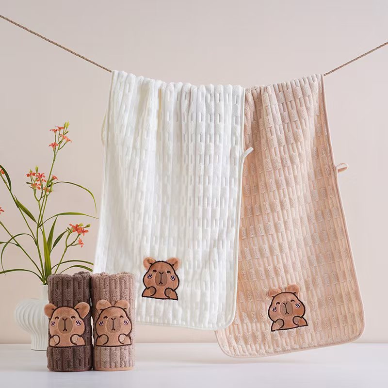 Capybara ansiktshandduk, mjuk handduk i bambufiber absorberande_voghion.com