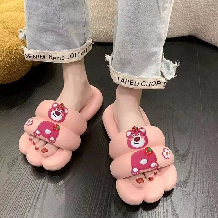 큰 맨발 [핑크] 딸기곰