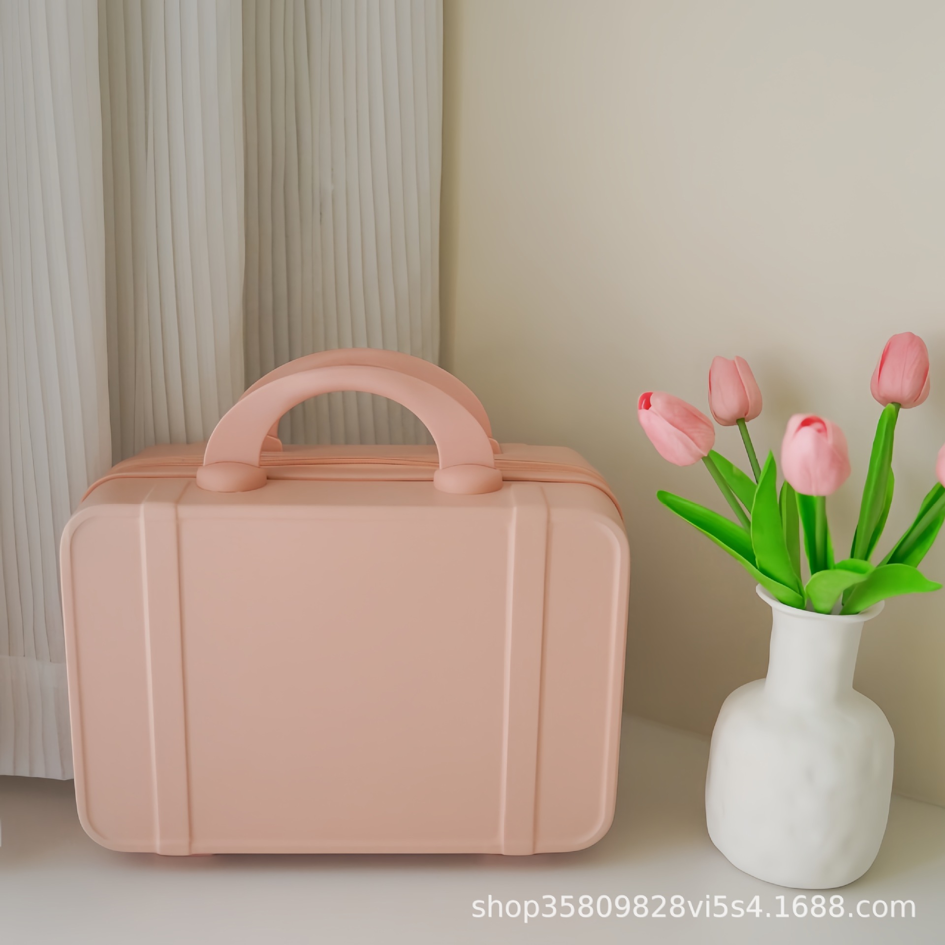 Mini maleta pequeña bolsa de cosméticos de 14 pulgadas, maleta de mujer de moda personalizada, equipaje ligero de corta distancia al por mayor