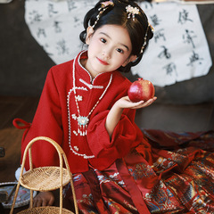 Children's horse face skirt winter clothing 2025 new style ancient costume Hanfu girls' New Year's Eve New Year's Eve clothes Ming Dynasty national style modified Hanfu 
