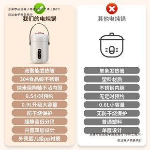 Multifunctional Small Portable Electric Stew Pot for Home Use, Suitable for Porridge, Stewing, and Soup Making, with Free Shipping