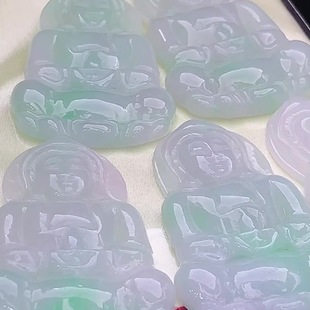 Natural Burmese Jadeite A-Grade Unisex Spicy Color Guanyin Jade Pendant Wholesale