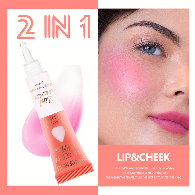 Rubor líquido mate que cambia de temperatura Aireado, ligero, transparente, desarrolla el color, de larga duración, quemado por el sol, baja saturación, alto brillo_voghion.com