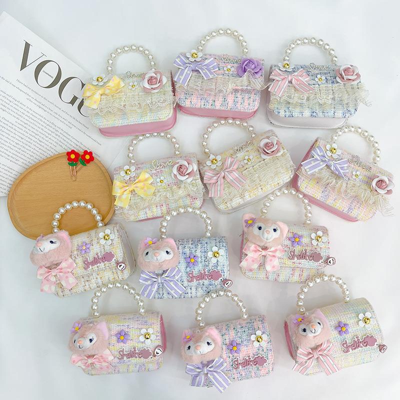 Bolso pequeño para niños Bolsa de princesa de dibujos animados Chanel estilo bolsa de mensajero niña linda bolsa de hombro niña monedero bolsa