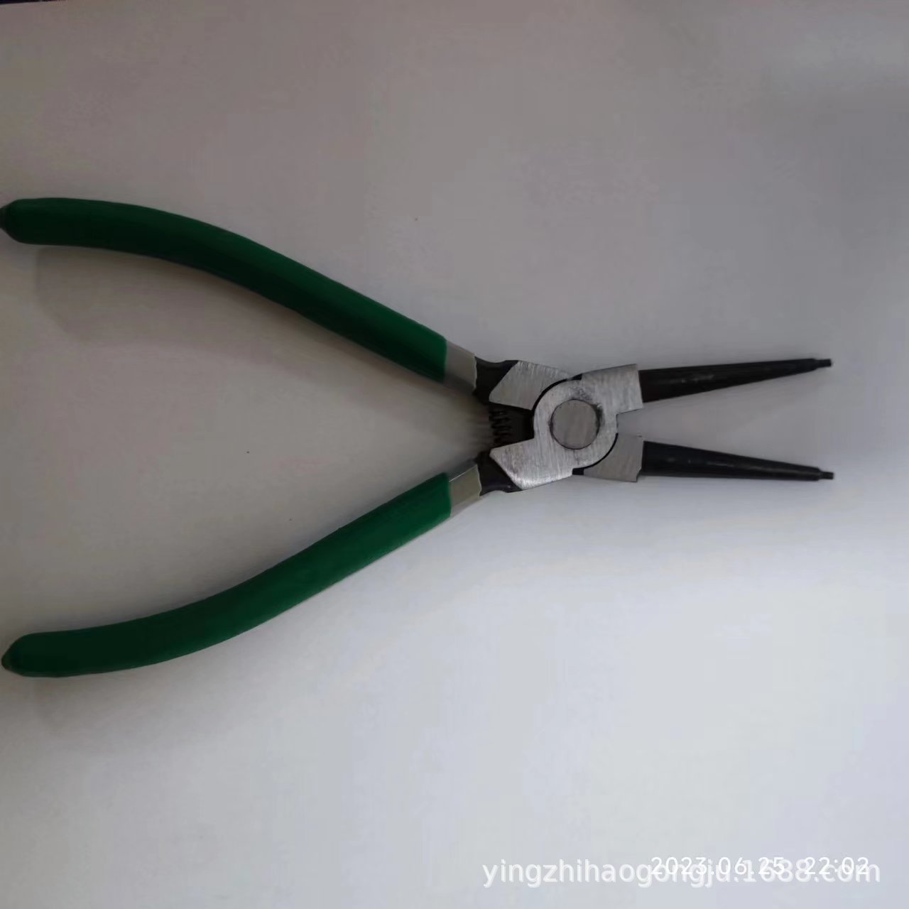 Alicates para circlips de 7 pulgadas 55 # Alicates Mecánicos de Acero al Carbono y Cromo Vanadio, Abrazadera Interna, Abrazadera Externa, Cabeza Recta, Herramienta para Anillos Elásticos