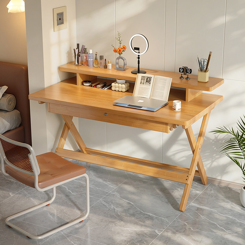 Foldable Desk Study Table with Drawer, Multifunctional Reading Table for Home Living Room, Children's Homework Writing Desk
