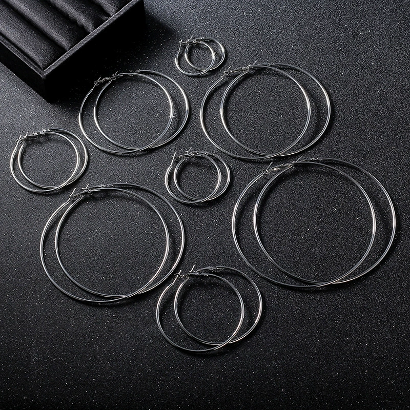 Ластик, модные серьги-к hoops