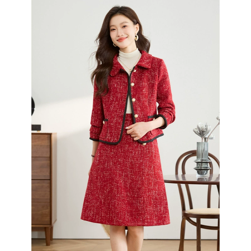 Set, universal jacket, skirt, Chanel style