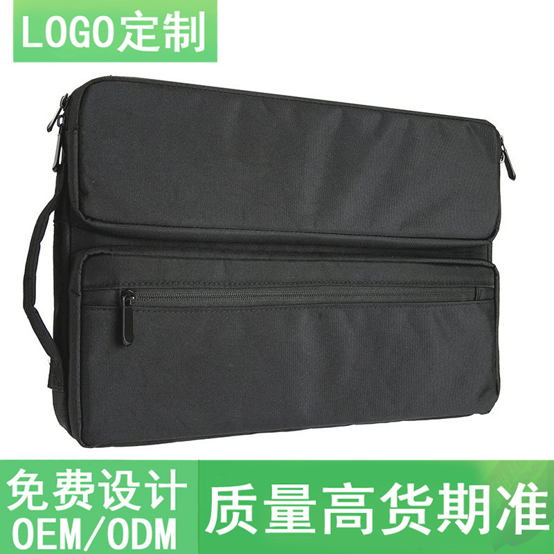 Portable laptop bag double-layer large-capacity liner bag plus velvet business Apple Huawei mac HP 15 inch
