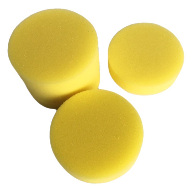 Esponja de depilación redonda lavado de coches pulido plateado esponja de cristal limpieza esponja de costura de belleza compresión de alta densidad encerado esponja pequeña