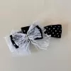 7378 Love diamond lace polka dot banana clip-black