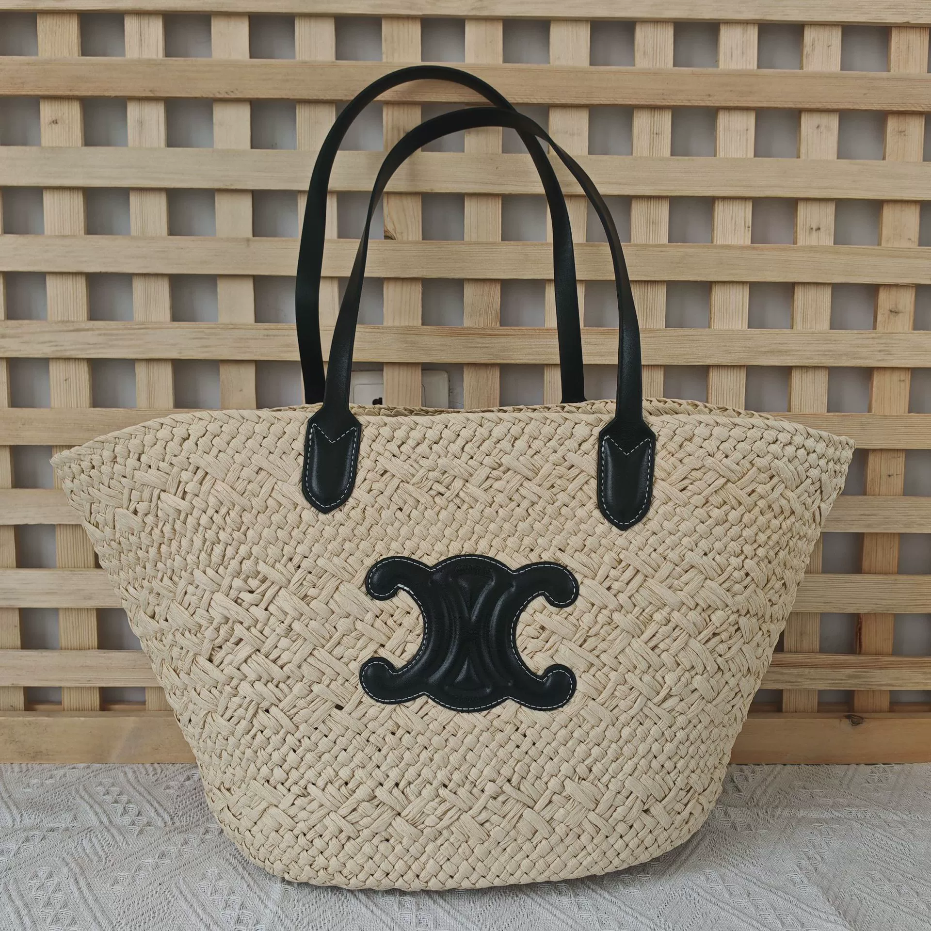 Оптовая продажа новая французская соломенная сумка идиллическая большая емкость для отдыха на пляже