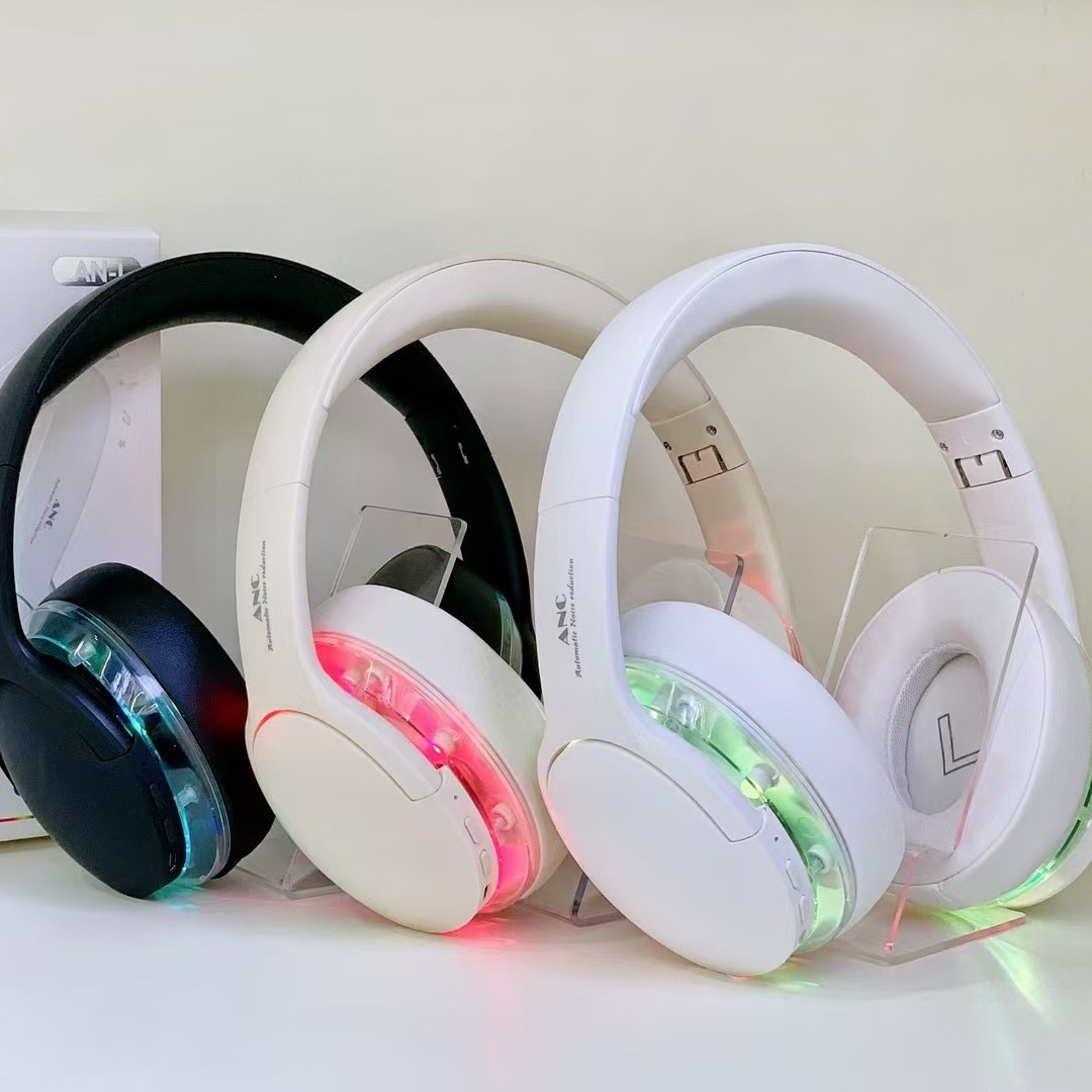Nuevo AN - 1 ANC transfronterizo activamente redujo el ruido auriculares Bluetooth auriculares plegables auriculares RGB image 1