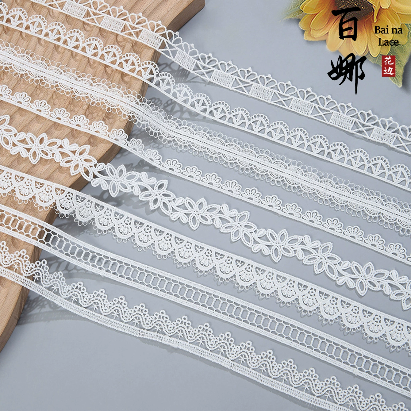 Белое молочное кружево с водяным кружевом DIY Одежда для волос Шторы Скатерть Подушки и другие аксессуары для домашнего текстиля