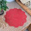 Zhuoyan's new product peach heart loose network PVC meal cushion hollow round table cushion/picnic decorative cushion