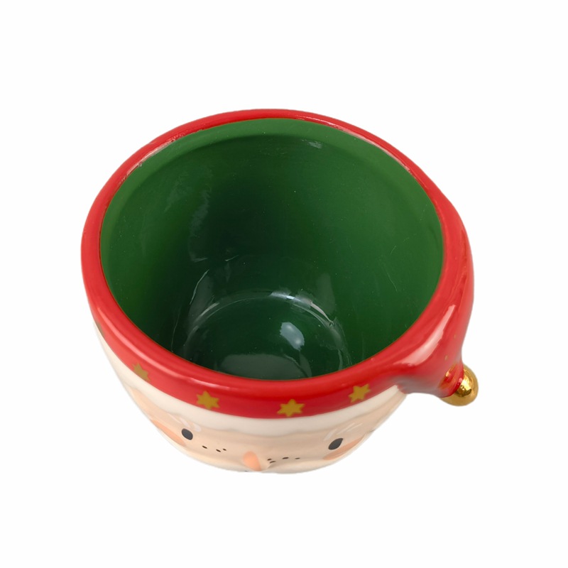 Taza de cerámica cuidadosamente seleccionada, bonita taza con relieve tridimensional de Papá Noel, taza de agua de regalo de Navidad para pareja de estudiantes