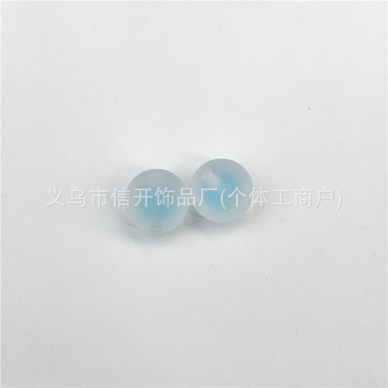 通孔磨砂糖心圆珠串珠笔配件手机钥匙链包挂diy手工饰品散珠材料|undefined