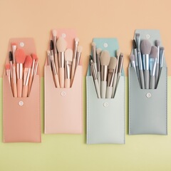 8本の化粧ブラシセットの柔らかい毛ミニ携帯の散水ブラシのアイシャドーのブラッシュの初心者のセットの化粧道具